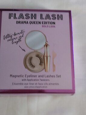 Flash Lash Magnetic Eyeliner & Lashes Set with Tweezers  by Relaxus Beauty. NEW